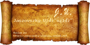 Jaszovszky Ulászló névjegykártya